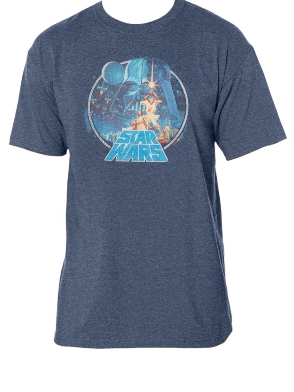 Men’s Star Wars A New Hope Classic Scene Circle Heather Blue Shirt